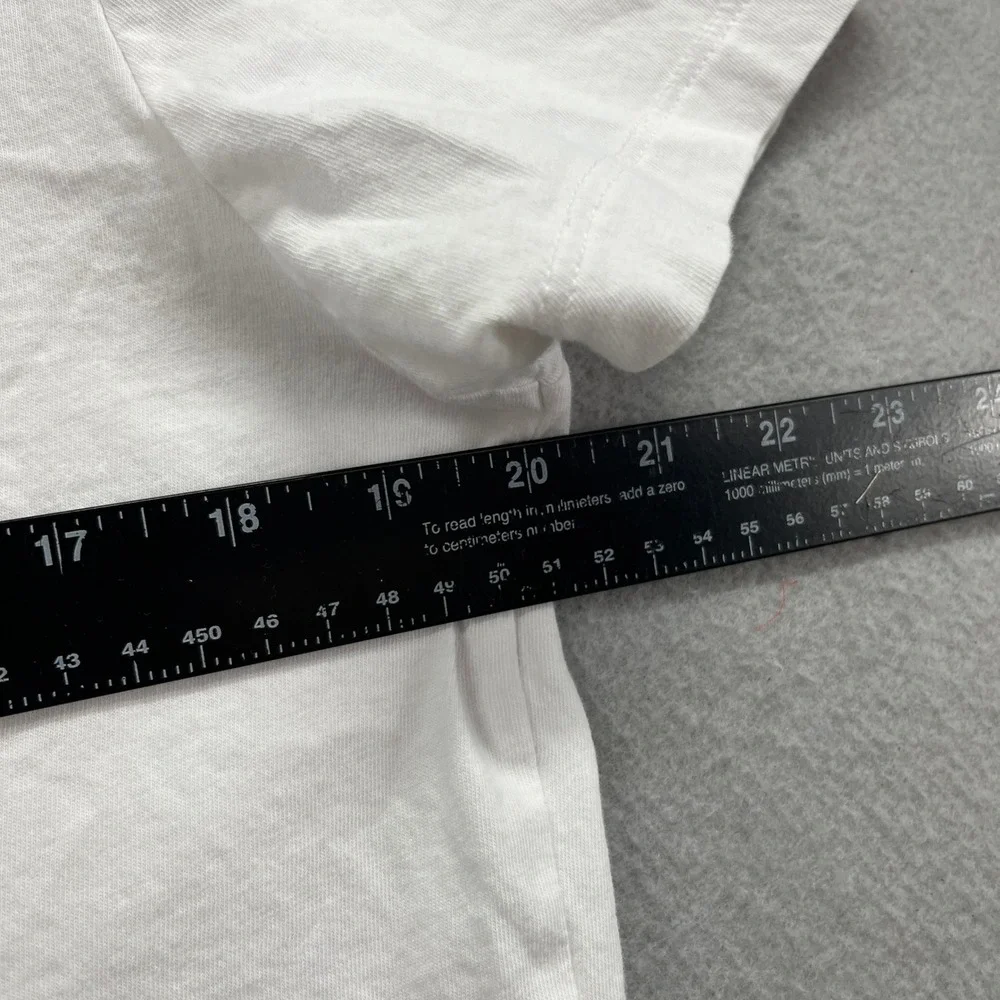 J.Crew T-Shirt Men's Size M White Washed Cotton V-Neck Casual Minimalist Tee